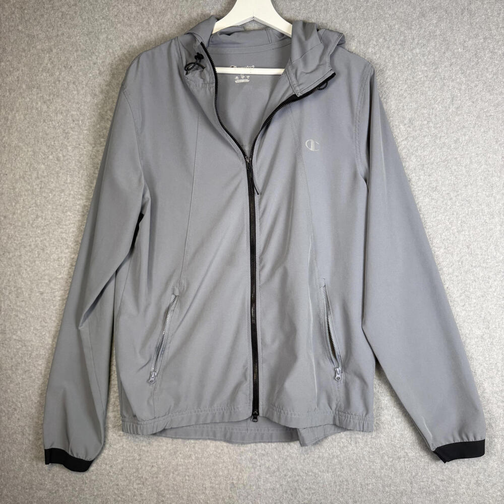 Champion Performance 67 Unisex Adult Medium Gray Full Zip Jacket Coat Hooded
